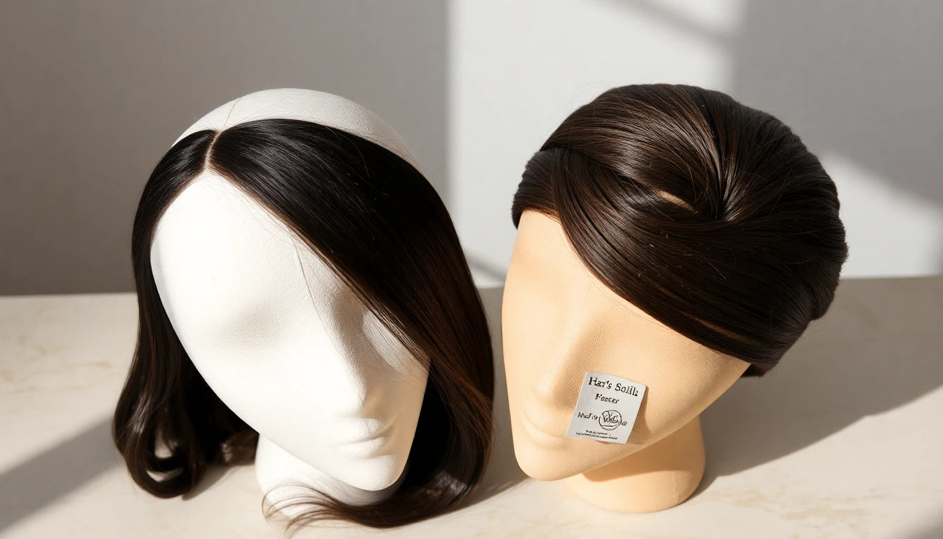 Lace base vs silk base hair topper comparison, Made in India