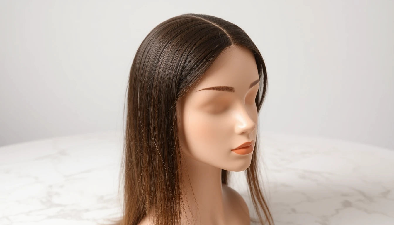 Lace base hair topper close-up on breathable parting, Made in India