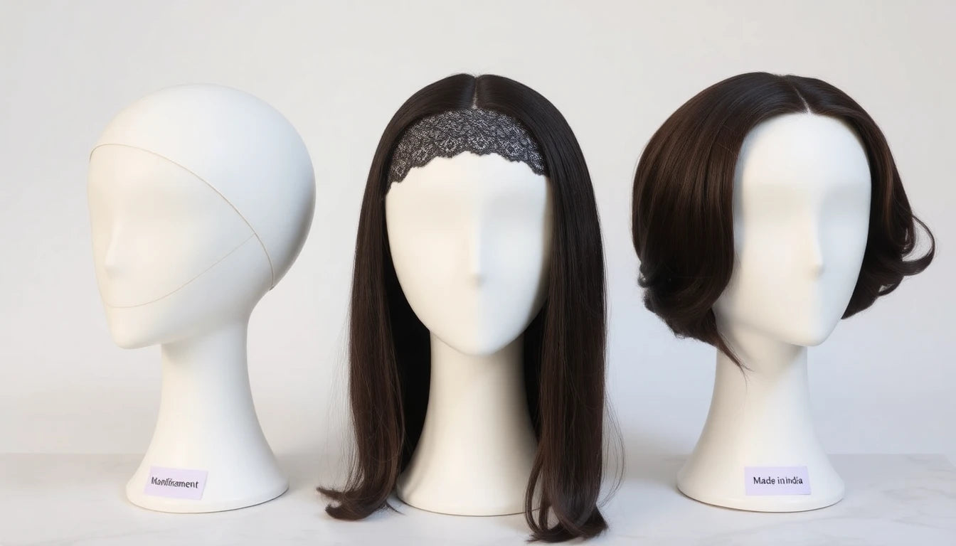 Monofilament vs lace vs silk topper base comparison, Made in India