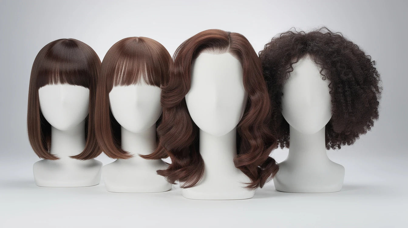 Full head wigs for women India — Indian woman wearing natural lace front human hair wig | Hair Extensions Luxe