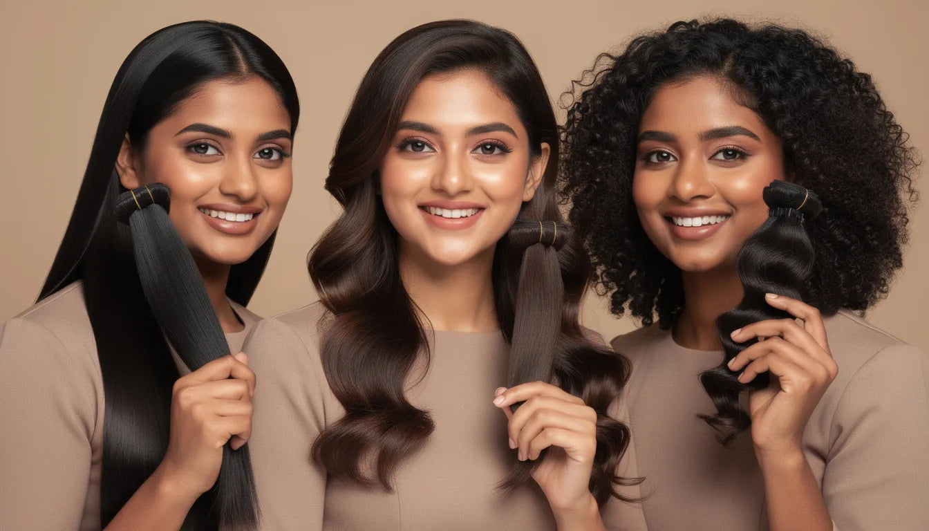 Best hair extensions for Indian hair — texture matching guide for straight wavy and curly Indian hair | Hair Extensions Luxe