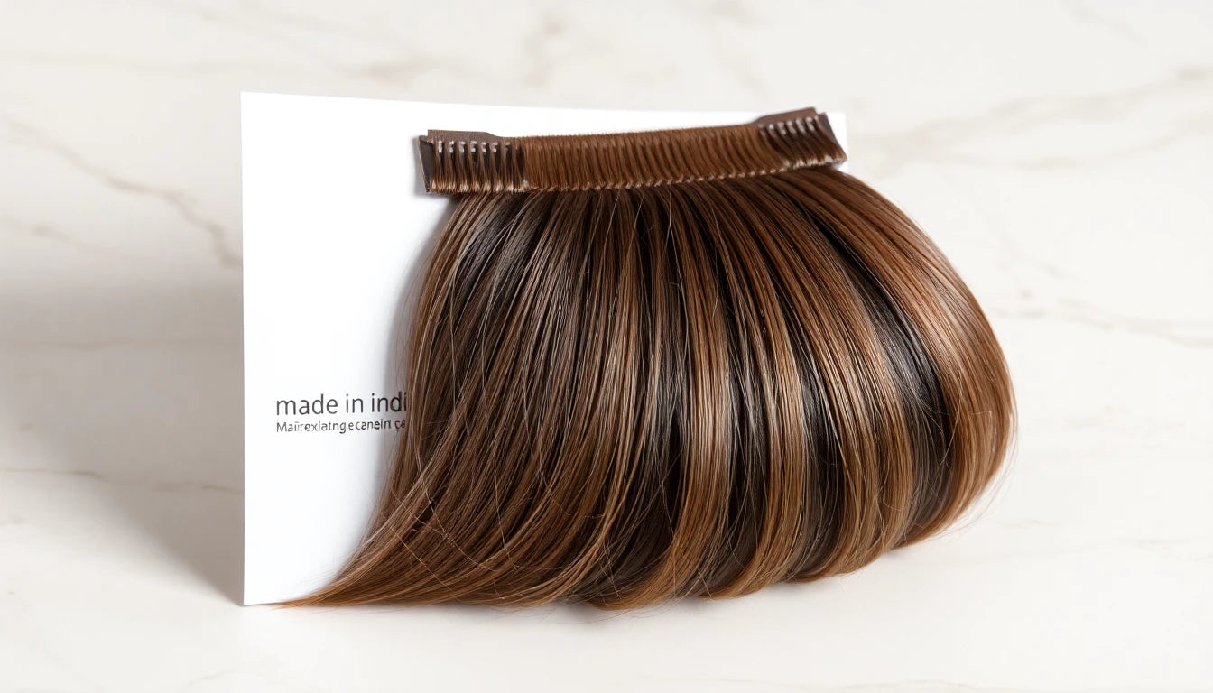 Small spot-coverage hair topper blending over early thinning