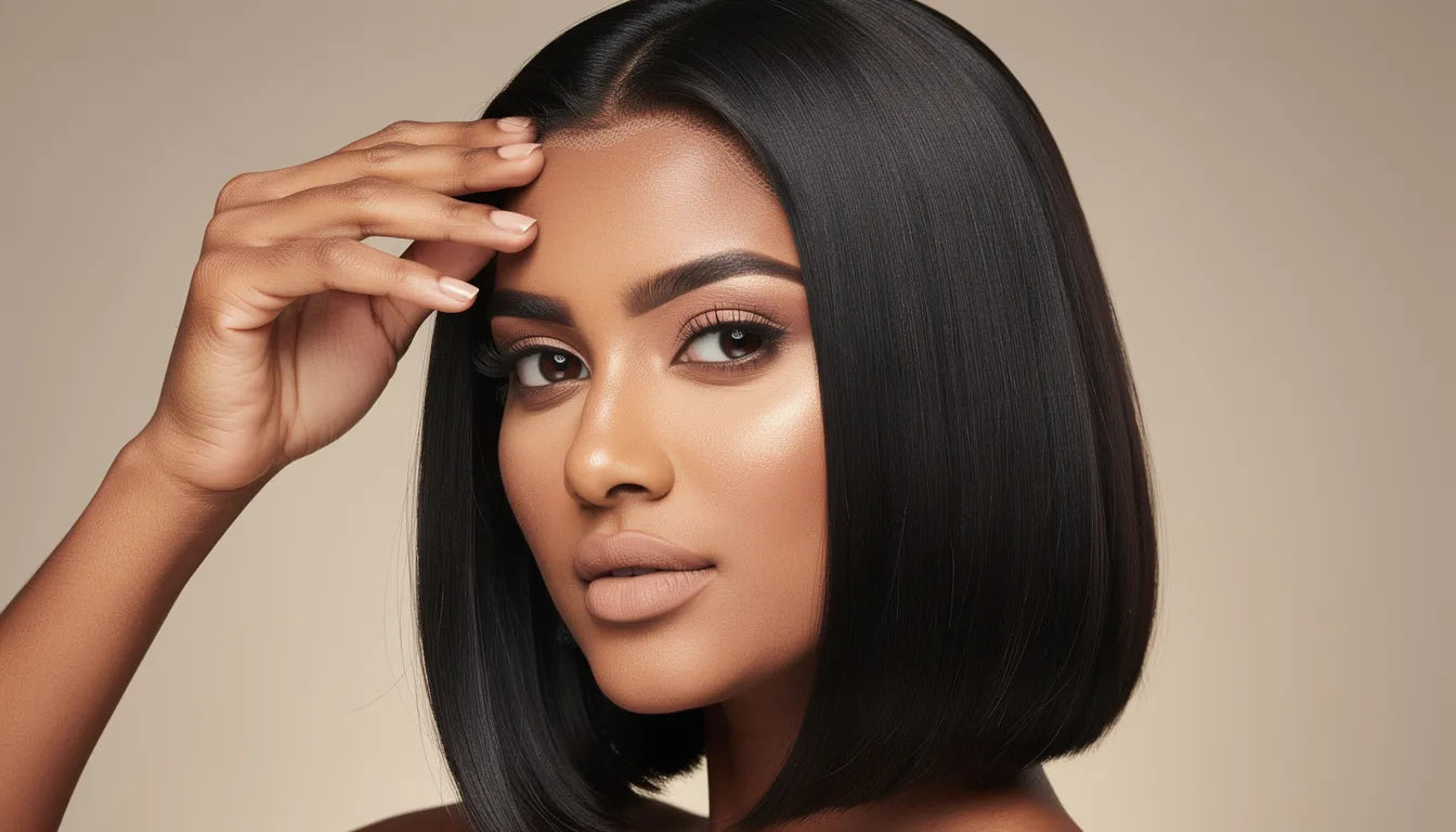 Lace front wig India — Indian woman wearing HD lace front wig with invisible natural hairline | Hair Extensions Luxe price and buying guide 2026