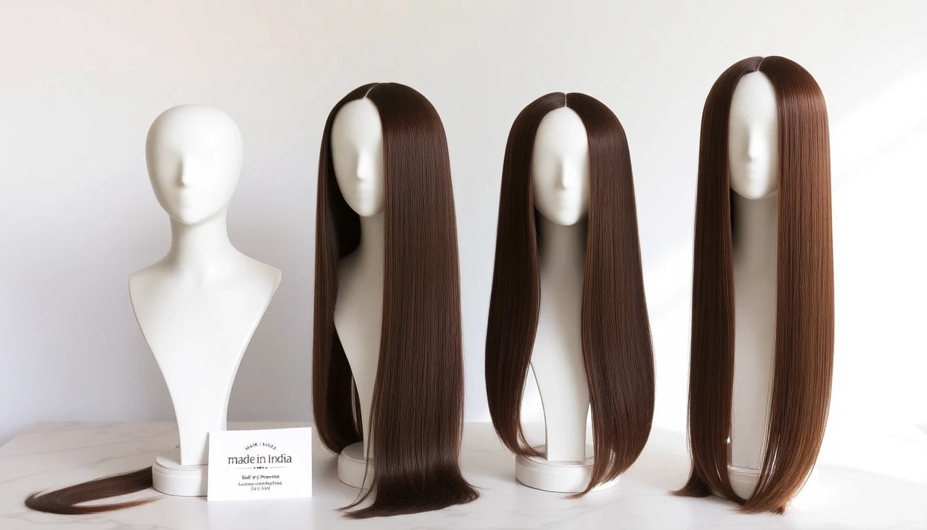 Hair topper lengths 16 18 20 22 inch compared on mannequins