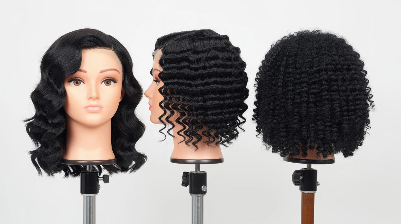 Curly wigs for women India — Indian woman wearing deep wave curly human hair wig | Hair Extensions Luxe