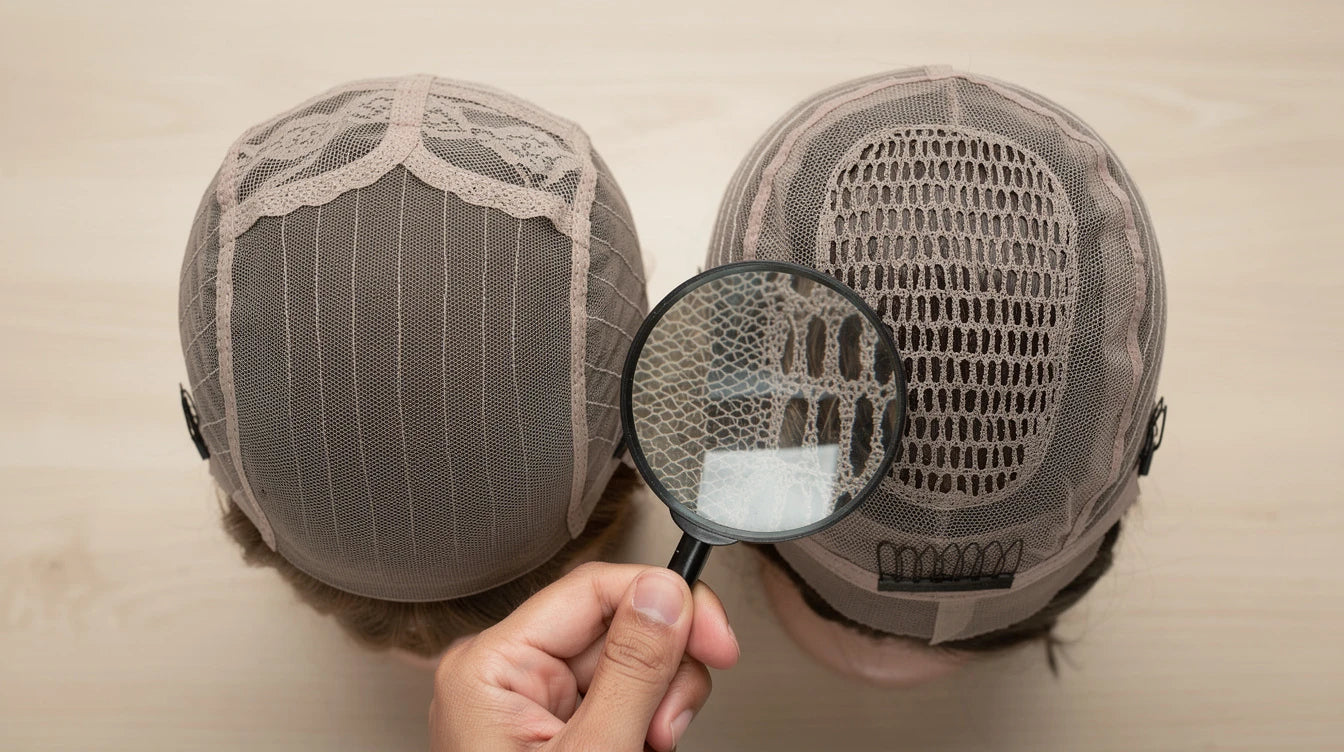 Lace front wig vs full lace wig comparison on mannequin heads showing construction difference | Hair Extensions Luxe