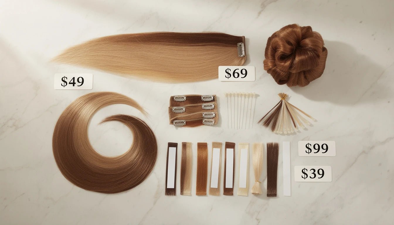 Hair Extension Price List India 2026 — Every Type Compared - Hair Extensions Luxe