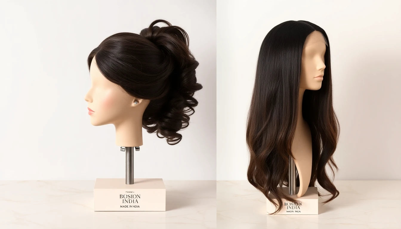 Hair topper versus full wig comparison, Made in India