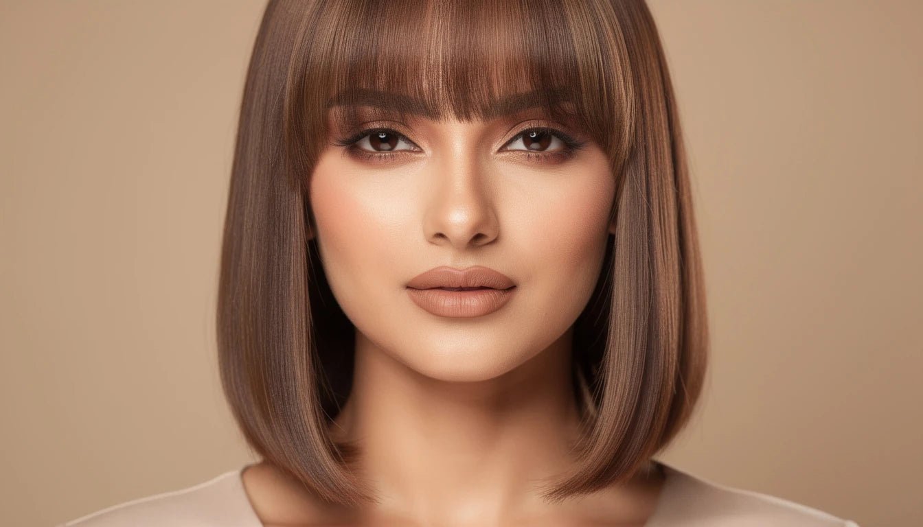 Topper with Bangs — Two-in-One Solution for Thin Hair India - Hair Extensions Luxe