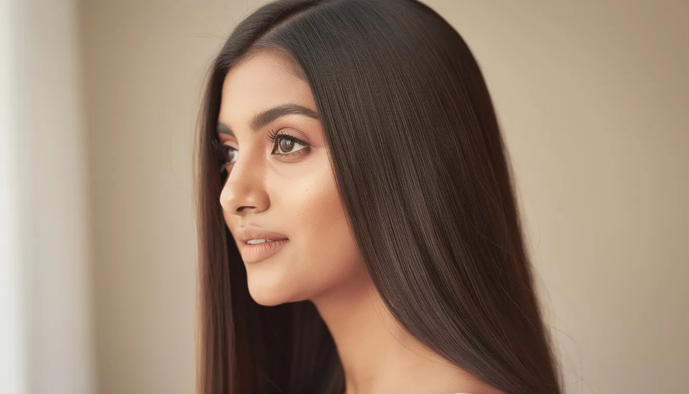 Hair extensions for fine hair — before and after volume comparison showing gentle extensions blended with fine natural hair | Hair Extensions Luxe