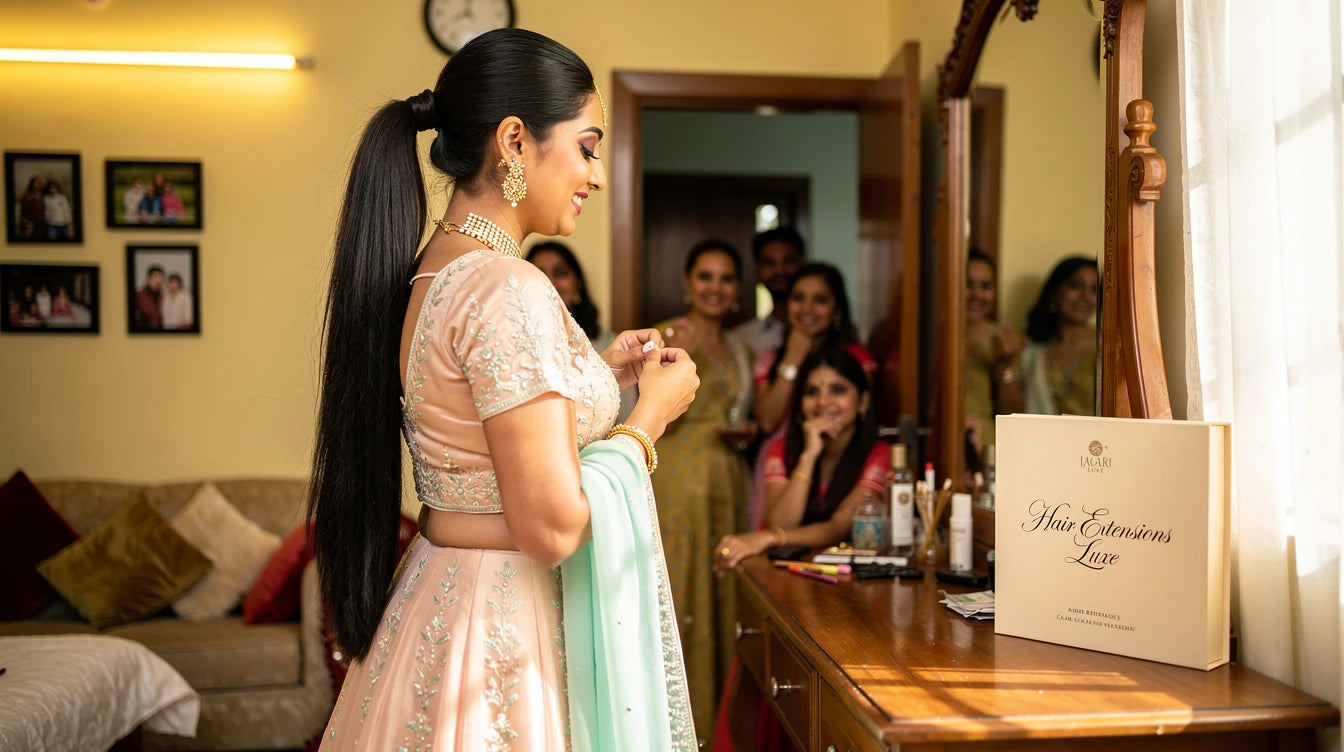 Hair extensions shop serving Rajouri Garden — Hair Extensions Luxe Faridabad Experience Centre