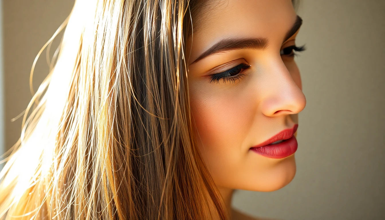 Natural undetectable hair topper with a realistic part