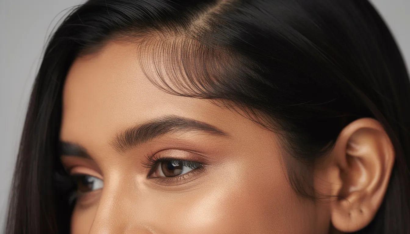 Frontline hair extensions adding volume to the hairline and temple area — seamless blend with natural hair | Hair Extensions Luxe