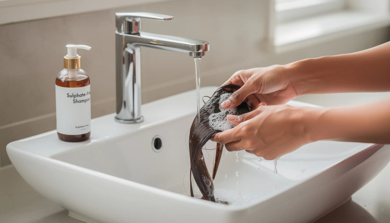 Washing clip-in hair extensions with sulphate-free shampoo — step-by-step guide | Hair Extensions Luxe