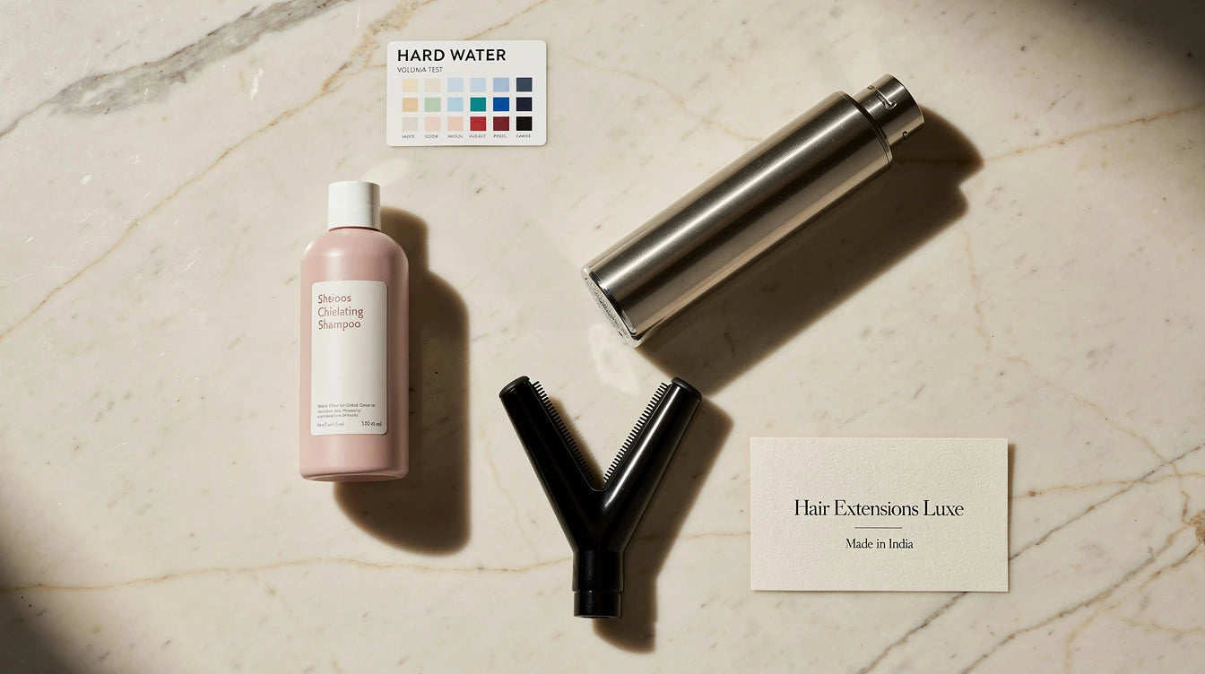 Hard water care kit with volumizer for hair fall, Hair Extensions Luxe Made in India