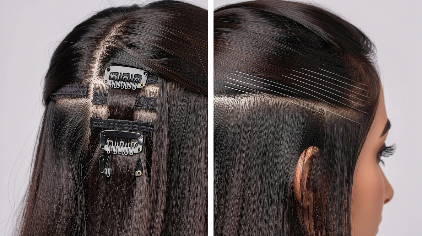 Clip-in vs tape-in hair extensions comparison for Indian women | Hair Extensions Luxe