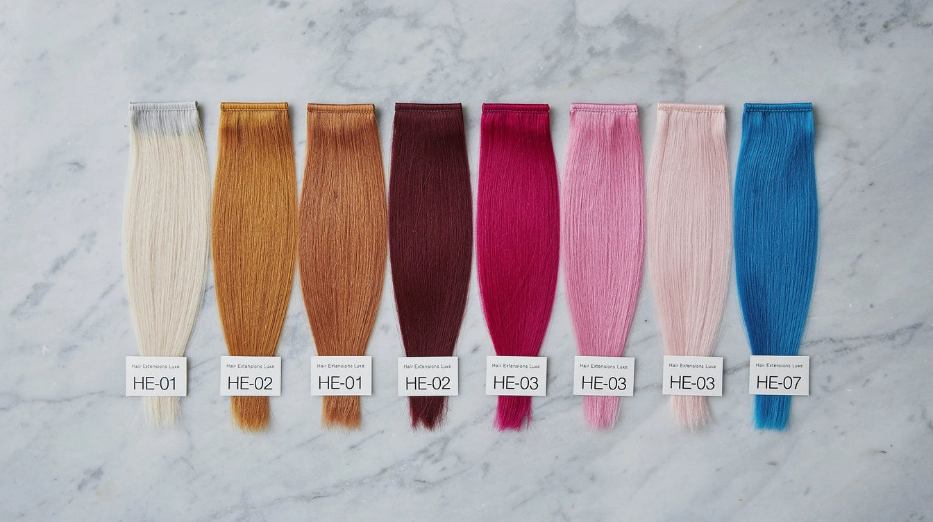 Hair streaks extensions India — clip-in colour range by Hair Extensions Luxe