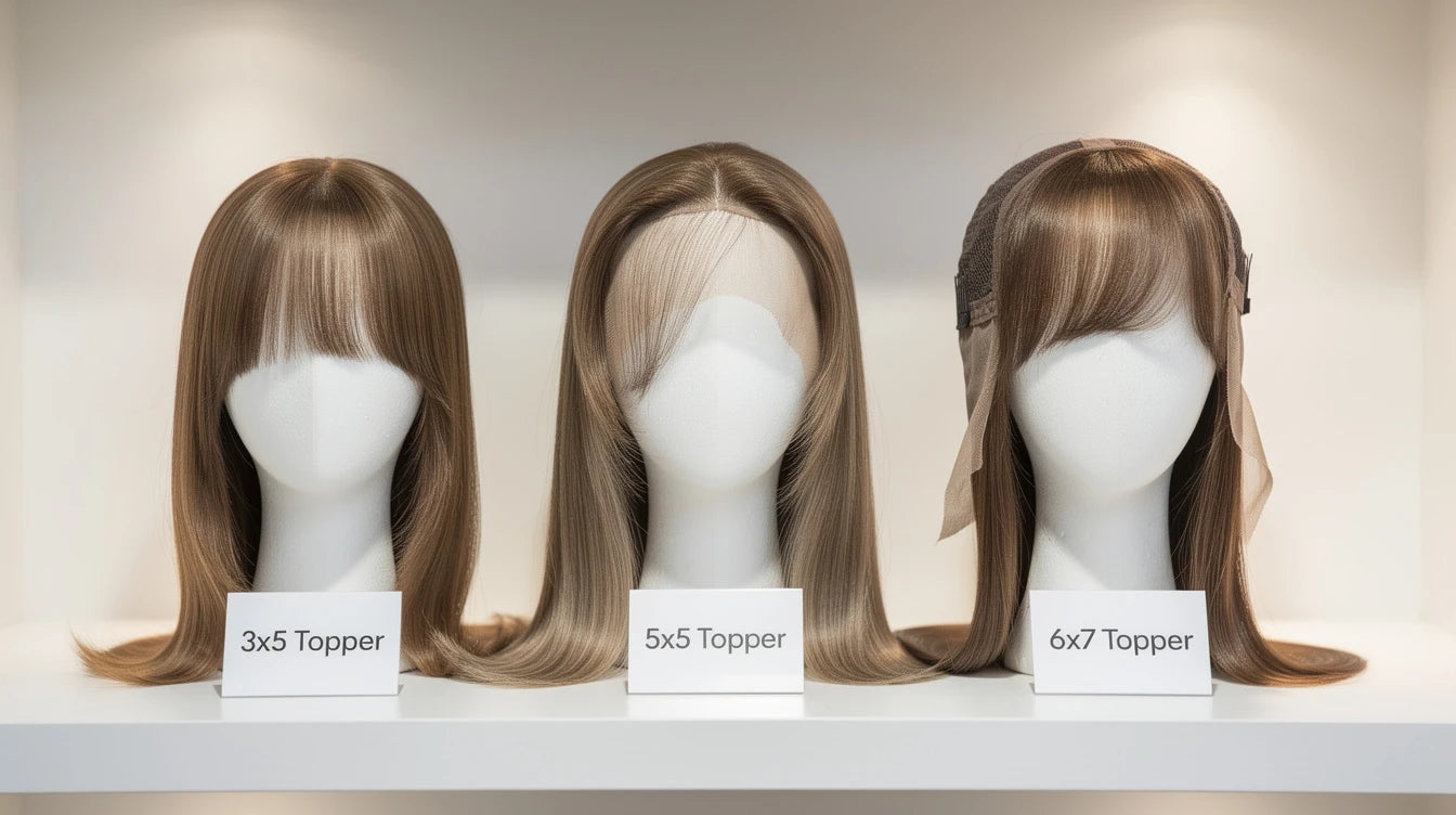 Hair topper prices in India 2026 — various sizes and base types from ₹9,999 | Hair Extensions Luxe