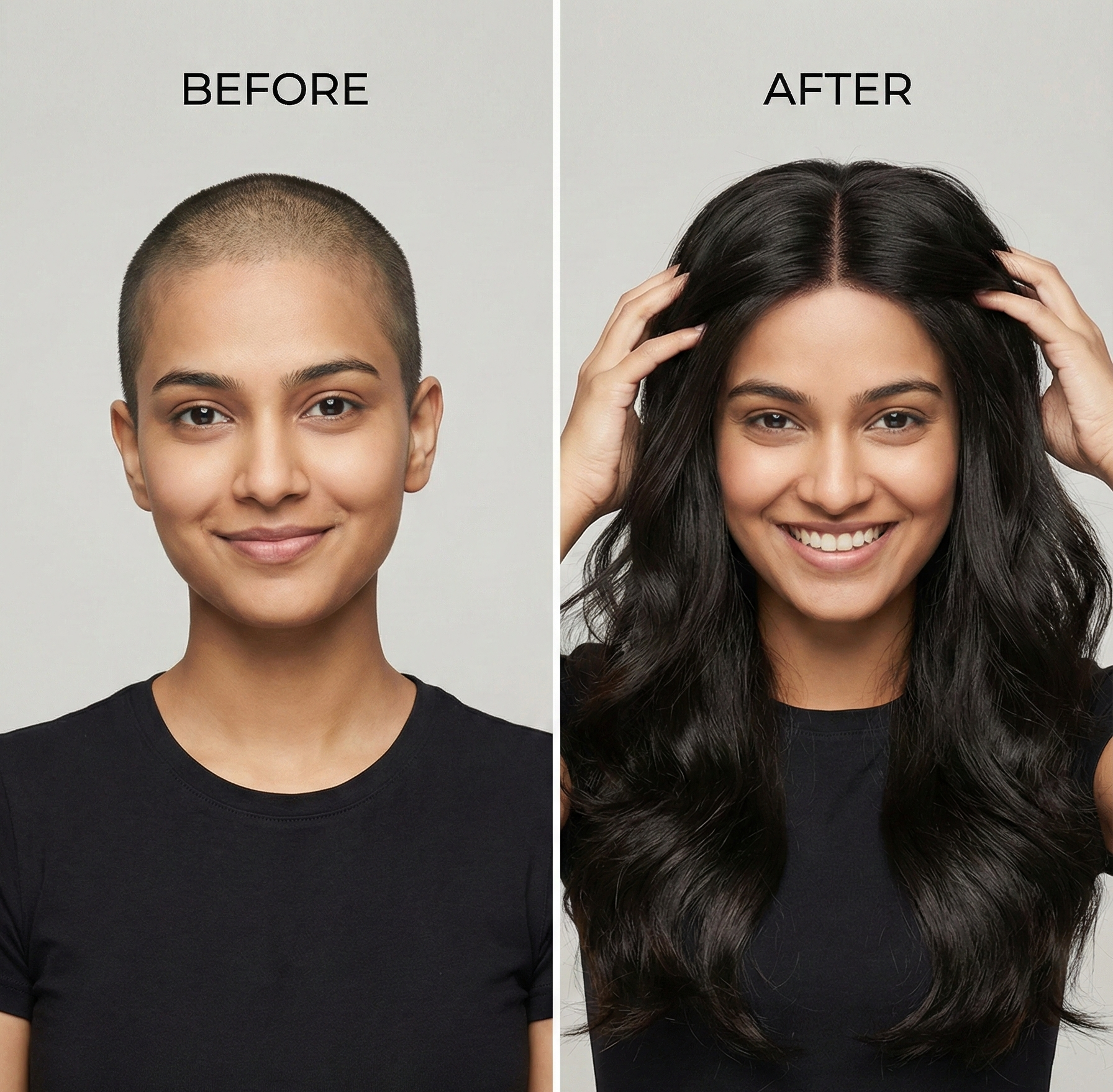 Mono Base Human Hair Wig – 100% Remy, Full Coverage