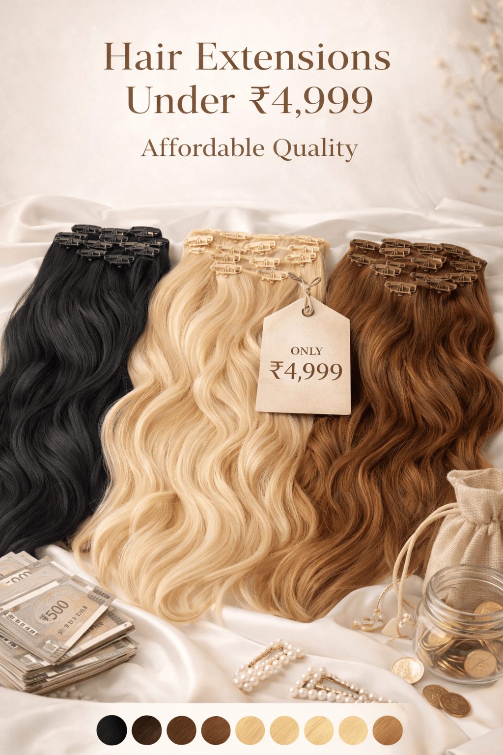 Hair Extensions Under ₹4,999 — Affordable Quality - Hair Extensions Luxe