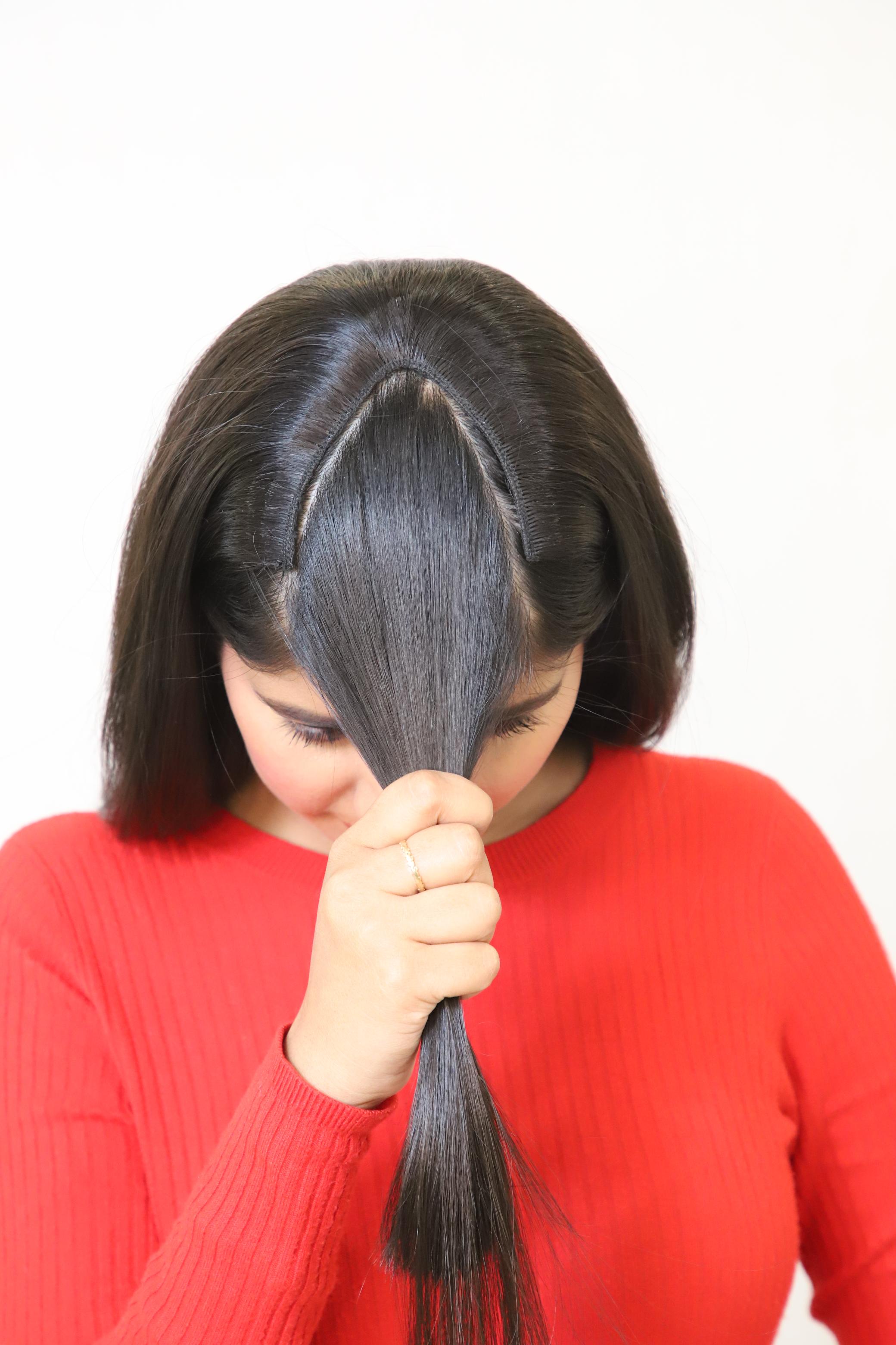 V shape Clip-in Volumizer | Instant Hair Volume Extensions | Remy Hair Volumi