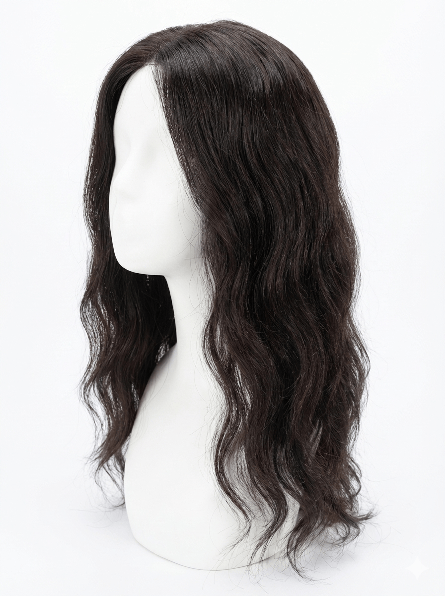 Hair Extensions Luxe Hair Loss Solution Mono Base Wig - 100% Remy Human Hair | Breathable & Natural Scalp Appearance
