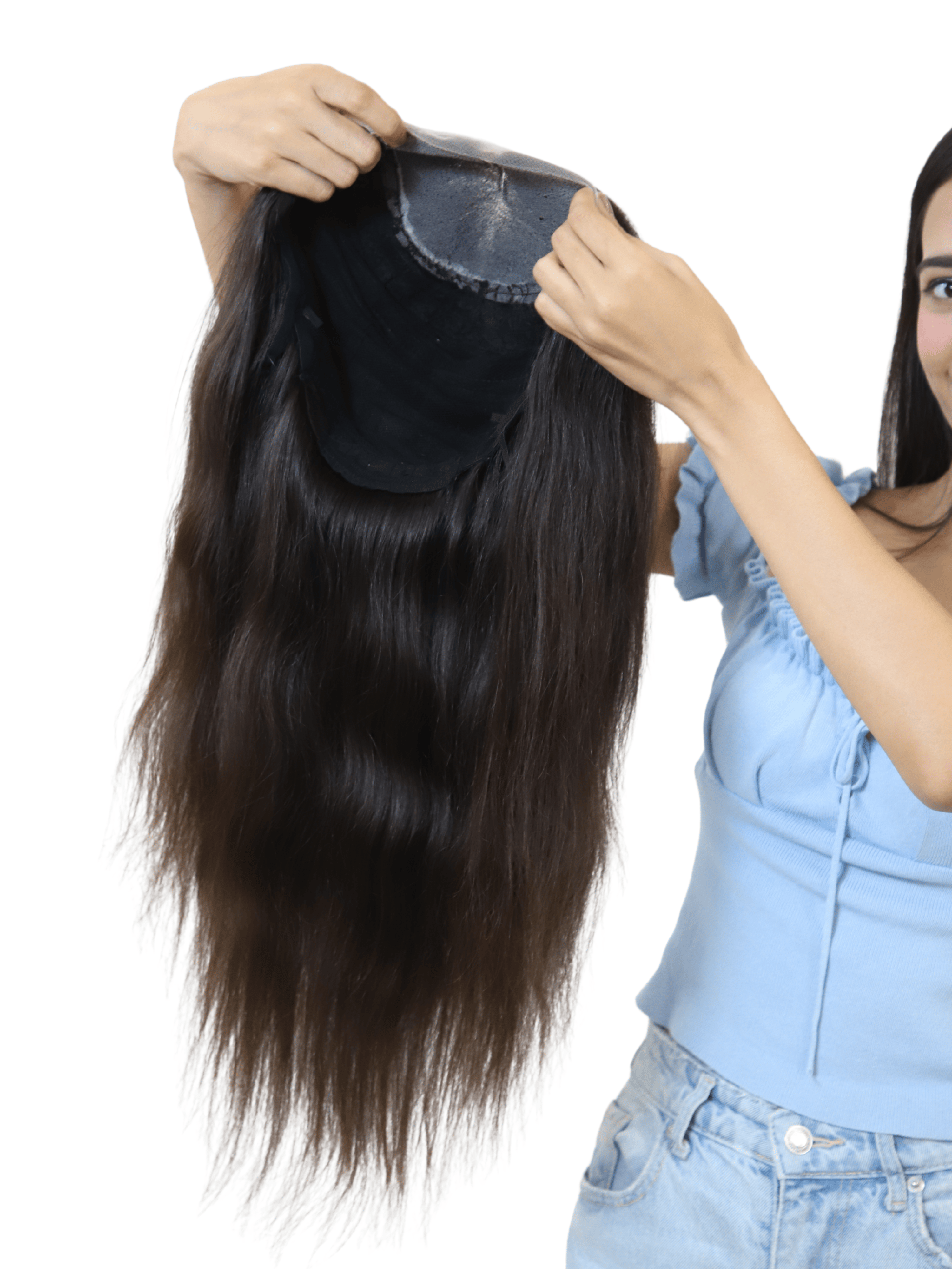 Hair Extensions Luxe Hair Loss Solution Luxury Silk Top Human Hair Wig – Most Natural Scalp Look