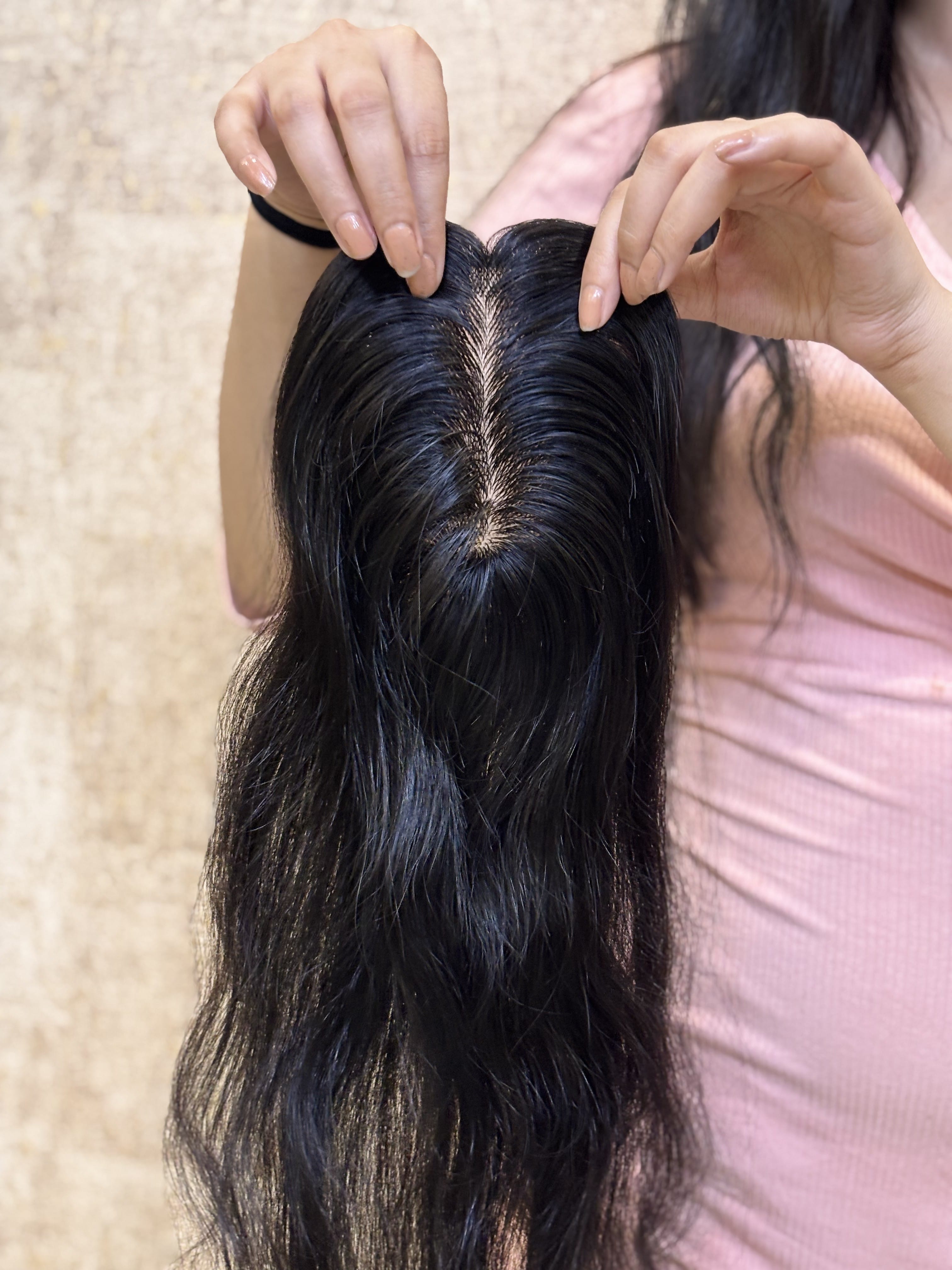 Hair Extensions Luxe Hair Loss Solution Natural Black / 4x6 / 18 inch Hair Topper for Volume & Thin Hair | Silk Base | Natural Black | Straight | Remy Hair India