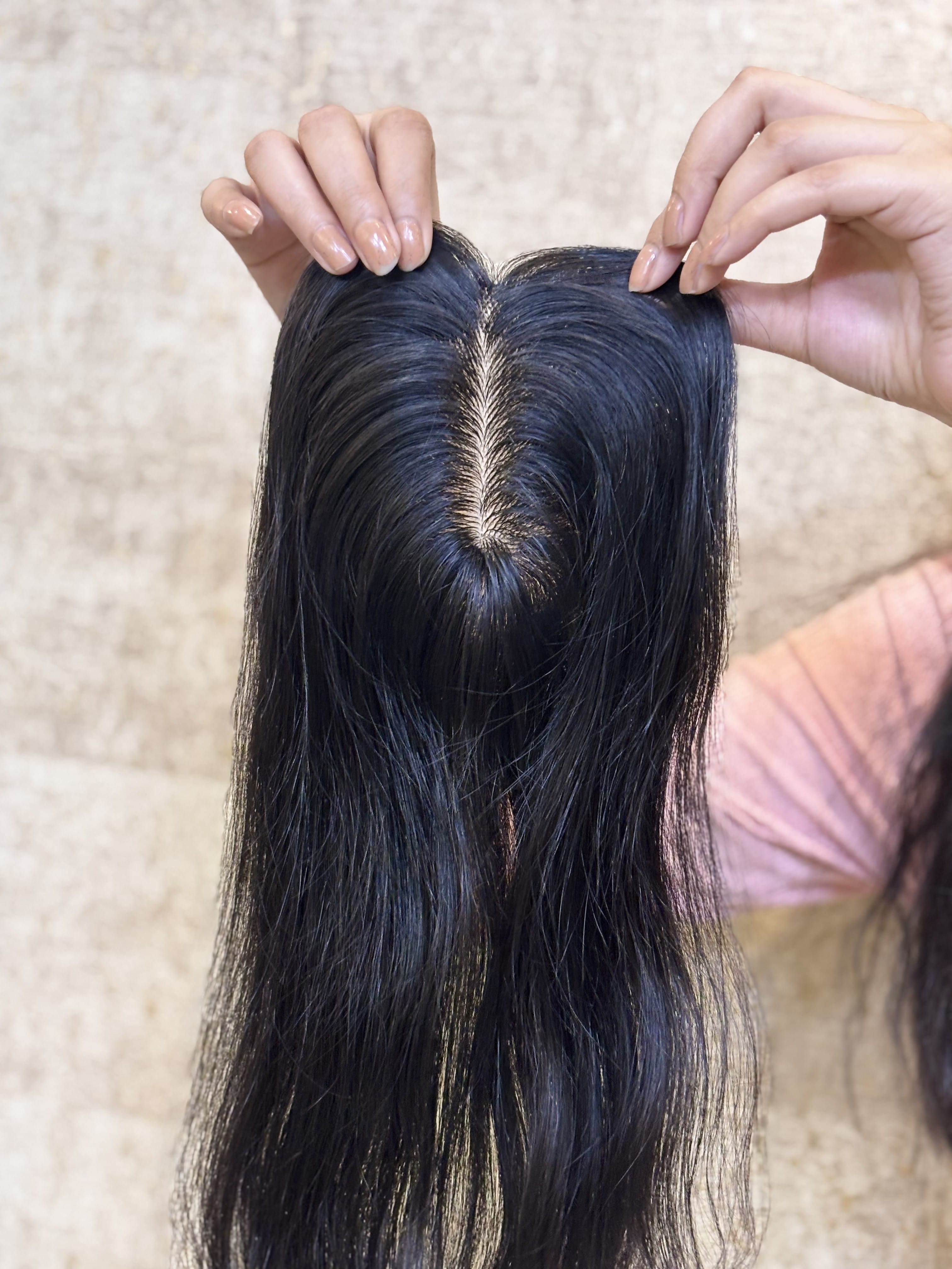 Hair Extensions Luxe Hair Loss Solution Natural Black / 6x7 / 16 inch Ponytail-Friendly Hair Topper | Silk Base | Natural Black | Straight | Remy Hair India
